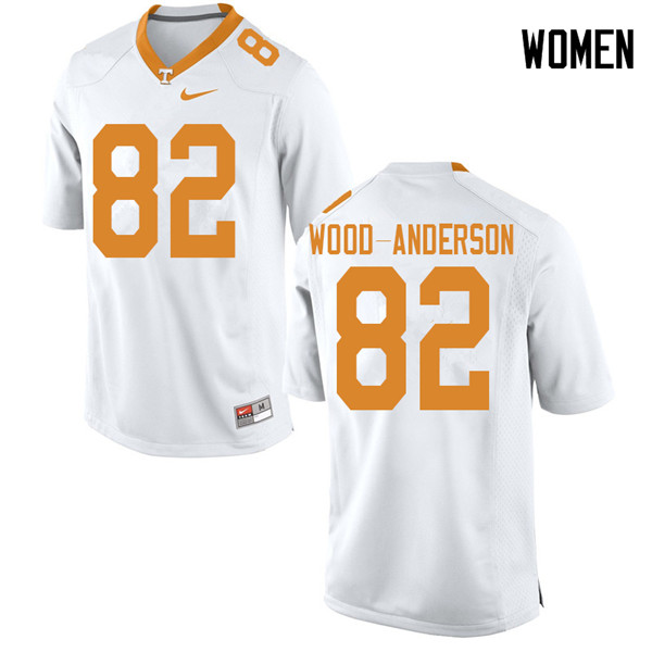 Women #82 Dominick Wood-Anderson Tennessee Volunteers College Football Jerseys Sale-White